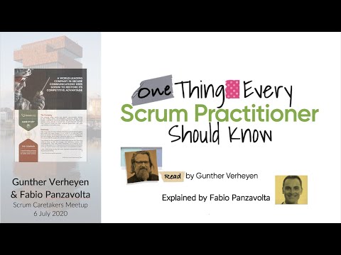 Gunther Verheyen and Fabio Panzavolta share a case of "Scrum and organizational design in practice"