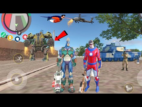 Rope Hero: Vice Town (BD 100 Assault Machine Slammed to Army Tank) War Robots - Android Gameplay HD