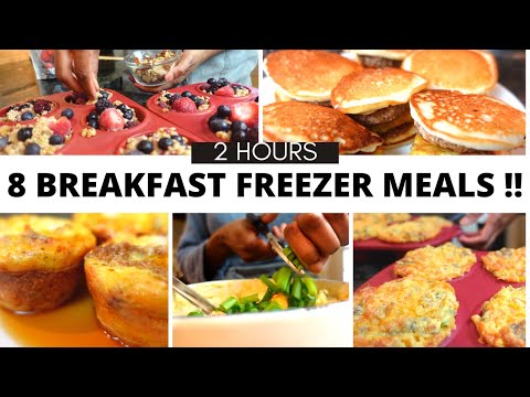 Batch Cook 8 Quick Breakfast Freezer Meals in 2 hours