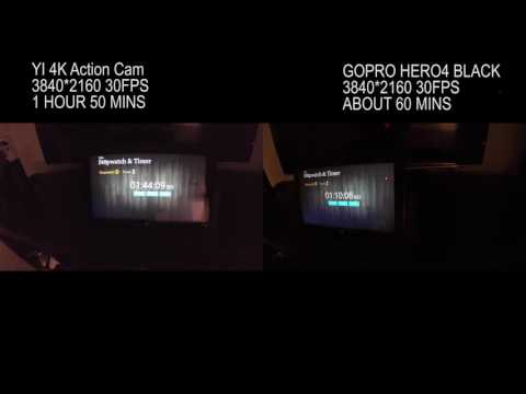 The unbeatable battery life: YI 4K Action Cam VS GoPro Hero4 Black #SamiLuo