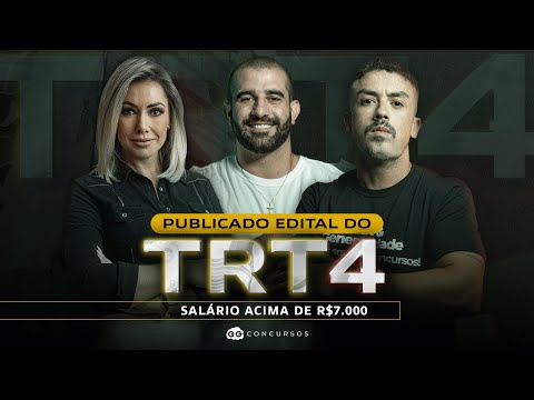 URGENTE 📢 Saiu o edital do TRT4!