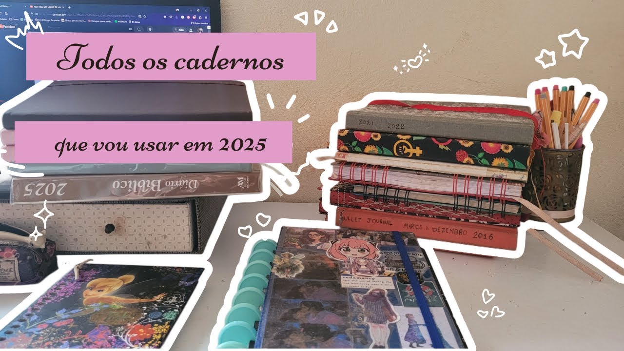 BULLET JOURNAL 2025 | TODOS os cadernos que vou usar para me manter organizada e produtiva