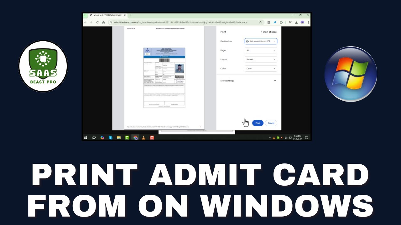 How to Print Admit Card From on Windows - Simple Steps [2025]