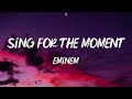 Eminem - Sing For The Moment (Lyrics)