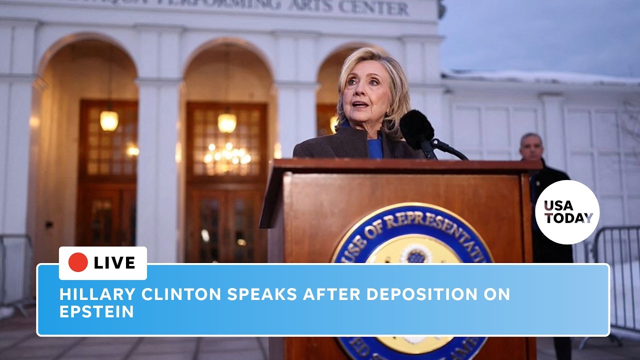 Hillary Clinton speaks after depositon