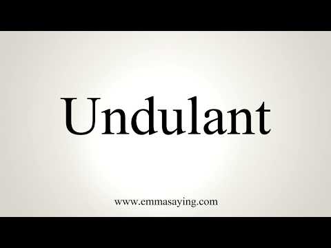 How To Pronounce Undulant