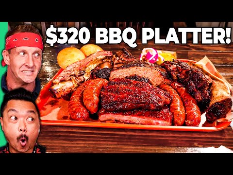 $14 TEXAS BBQ VS $320 TEXAS BBQ!! Vegan's Worst Nightmare!!