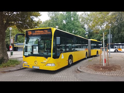 Mitfahrt: Mercedes Benz Citaro O530 C1 G SEV Karlsruhe Linie 11A - Ettlinger Tor 2025