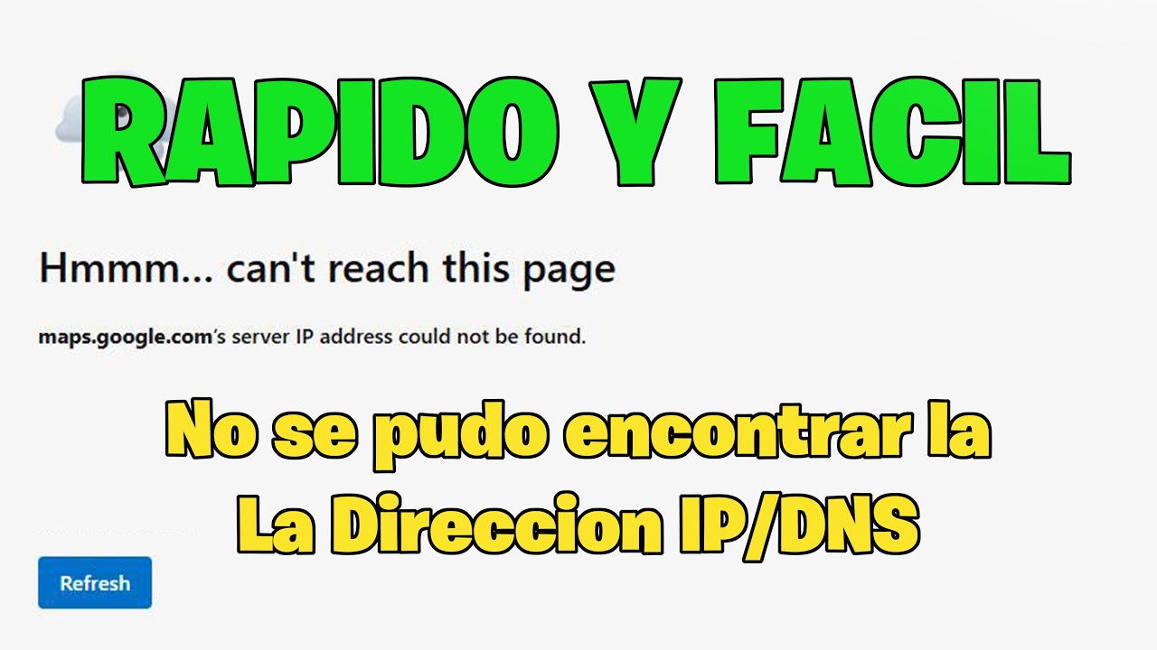 SOLUCIÓN: No se pudo encontrar la dirección IP/DNS del Servidor