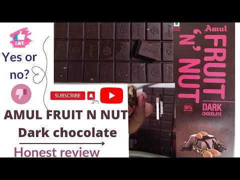 Amul Fruit 'N' Nut Dark chocolate 🍫 || Honest review 🌺 #amuldarkchocolate #darkchocolate
