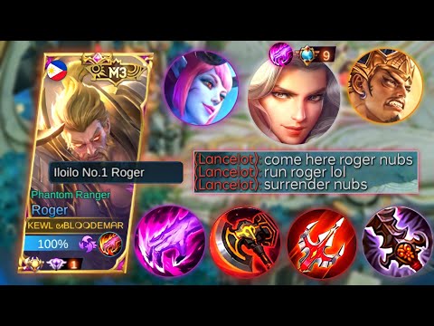 ROGER VS TOP GLOBAL TRASHTALKER  LANCELOT🔥 | ROGER BEST BUILD 2022 | MLBB