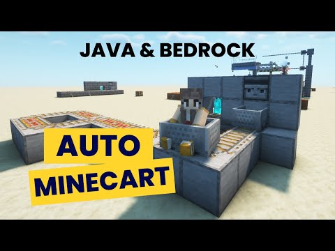 Automatic Rail Minecart Station for Bedrock and Java Minecraft Versions 1.21+ | Super easy tutorial