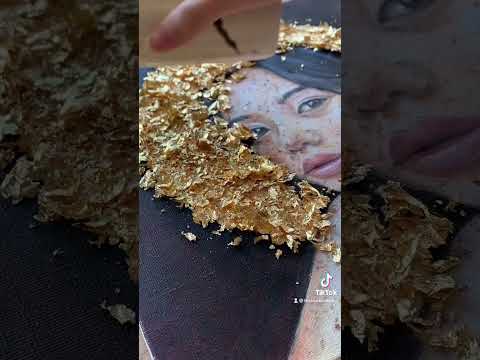 Art Tutorial 🌱 Using Leftover Gold Leaf