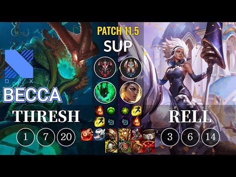 DRX Becca Thresh vs Rell Sup - KR Patch 11.5