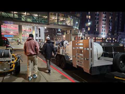 KC Splash pressure washing the Kansas City Marriott Downtown parking garage — video