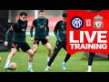 Live Training: Reds warm up for Champions League tie | Inter Milan vs Liverpool