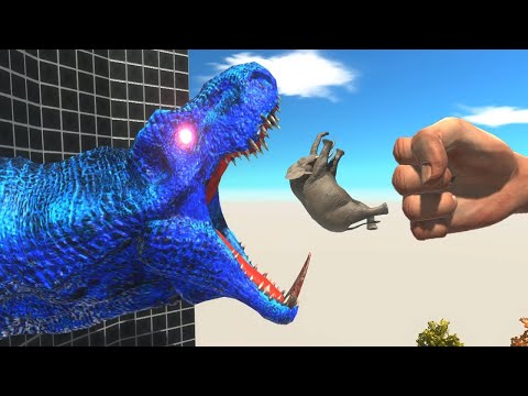 EPIC PUNCH in HOLE with T-REX HEAD - Animal Revolt Battle Simulator ARBS