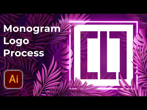 Easy Monogram Logo Tutorial | 1 Minute Tutorials | Adobe Illustrator | (#Shorts)