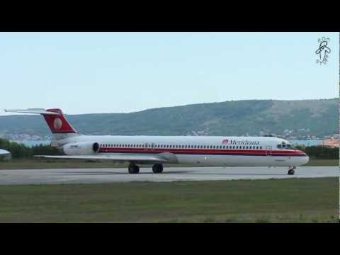 Meridiana fly - McDonnell Douglas MD-82  I-SMES - Takeoff from Split airport 1080p HD