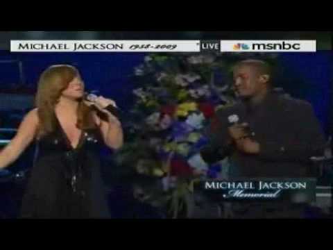 Michael Jackson Funeral Memorial Service Mariah Carey Trey Lorenz Perform Ill be there Live