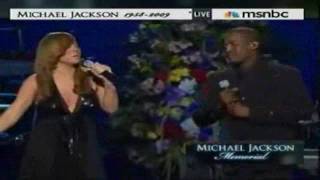 Michael Jackson Funeral Memorial Service Mariah Carey Trey Lorenz Perform Ill be there Live
