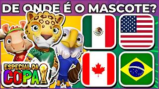 🐆 DE QUE PAÍS É A MASCOTE? ⚽🟩🟨ESPECIAL COPA DO MUNDO |  #macaquiz