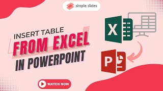 Streamlining Presentations: How to Insert Excel Tables into PowerPoint! #simpleslides  #tutorials