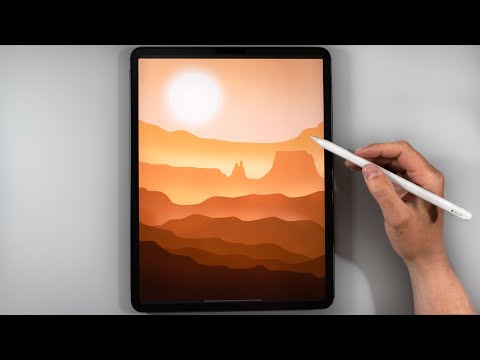 Desert Landscape | Easy To Follow Procreate Drawing