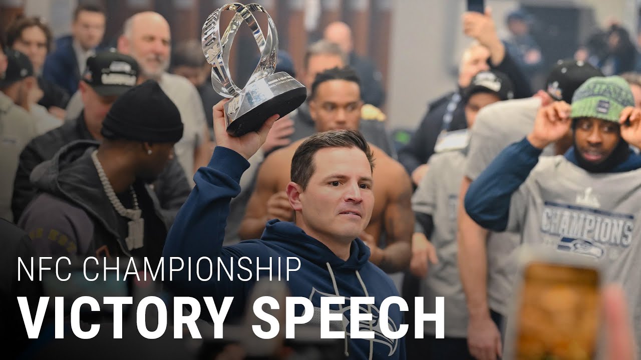Head Coach Mike Macdonald's Victory Speech Following The NFC Championship Win vs. Rams