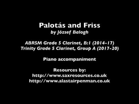Palotas and Friss by Jozsef Balogh. Piano Accompaniment. (Grade 5 Saxophone)