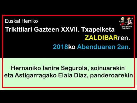 1812020601 Ianire Segurola eta Elaia Diaz, 2018an Zaldibarren trikitilari gazteen XXVII  txapelketan