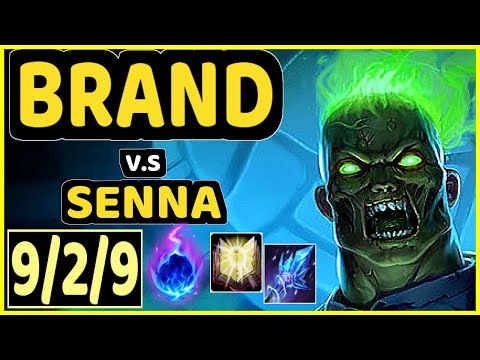 DIAMOND (BRAND) vs SENNA - 9/2/9 KDA BOTTOM SUPPORT CHALLENGER GAMEPLAY - NA