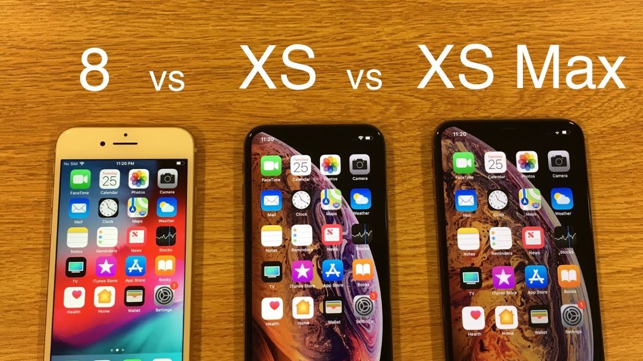 iPhone 8 vs iPhone XS vs iPhone XS Max Speed Test Comparison