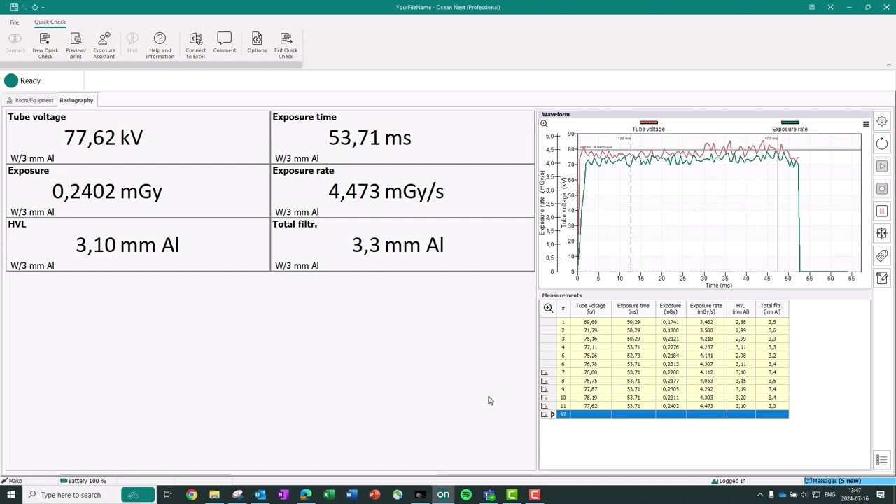 4. Waveform view in Quick Check