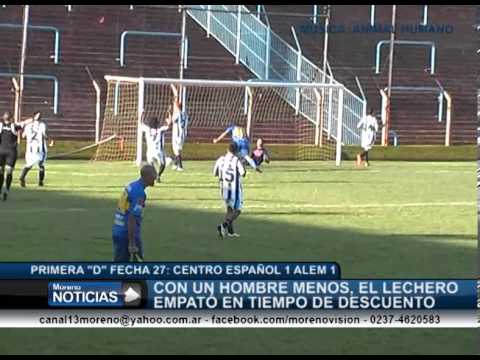 Primera "D" fecha 27: Centro Español 1 Alem 1
