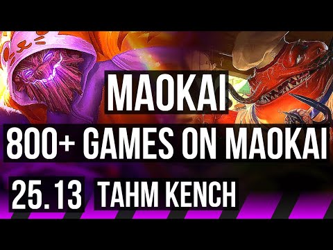 MAOKAI & Kai'Sa vs TAHM KENCH & Senna (SUP) | 800+ games | EUW Diamond | 25.13