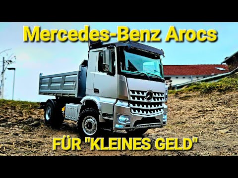 Unboxing 4x4 metal truck tipper with Mercedes Benz Arocs electric 1:14 2025 02 12