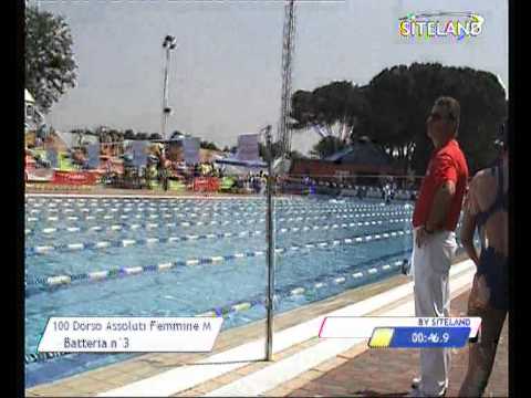 Serie 3 dei 100 Dorso  Assoluti Femmine Master - 11 Memorial Andrea Bettiol