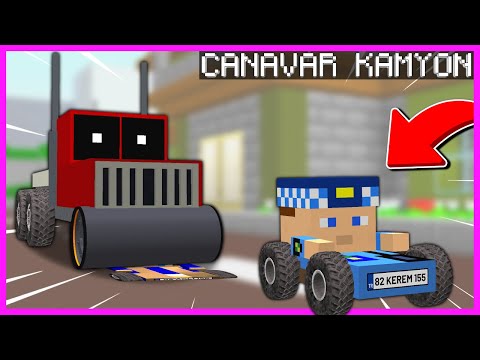 CANAVAR KAMYON, ŞEHİRDEKİLERİ EZİYOR! 😱 - Minecraft