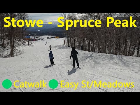 Ski Stowe - Spruce Peak - Catwalk - Easy Street - Meadows - Feb 2023