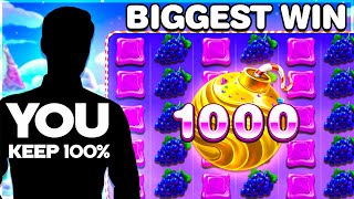 NEW BIGGEST WIN On SWEET BONANZA 1000 SLOT!!