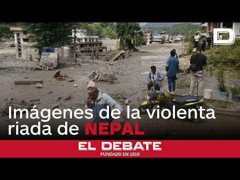Las imágenes de la violenta riada en Nepal