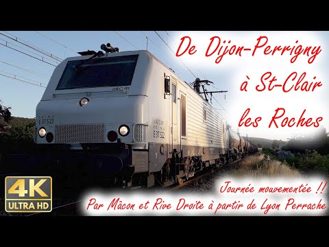 [Cab Ride] [4K] En cabine de Dijon Perrigny à St Clair les Roches via Mâcon et Rive droite