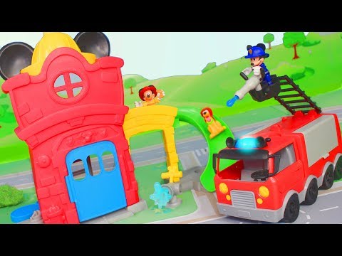 MICKY MAUS Wunderhaus: Feuerwehrmann & Feuerwehrstation | Disney Spielsachen für Kinder deutsch