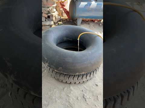 tube big tyre repair just so easy tube tyre kasei repair karte hain #tyre #mechanic #truck
