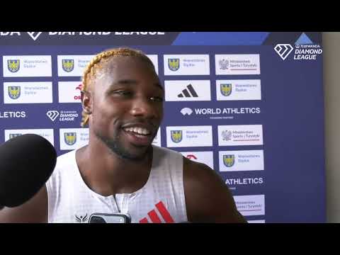 Noah Lyles 9.90 Post Race Interview after Defeat to Kishane Thompson | 2025 Silesia  Diamond League 