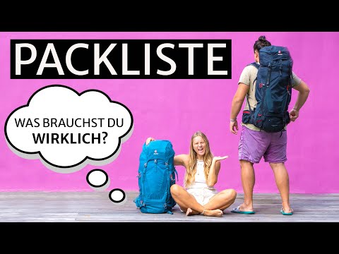 WELTREISE PACKLISTE - Backpacking Urlaub - Was Du wirklich brauchst, auf Rundreise / Roadtrip