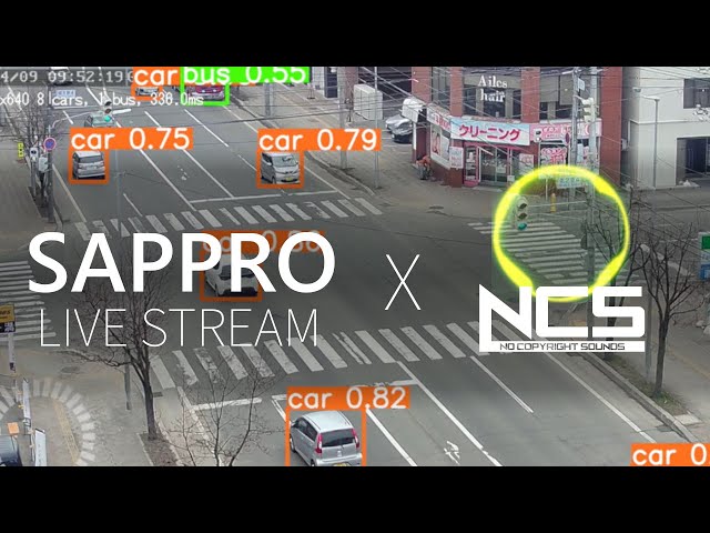 【LIVE】SAPPORO x AI 道路状況・札幌市中央区南1条通り(音楽配信) cctv 監視器 即時交通資訊