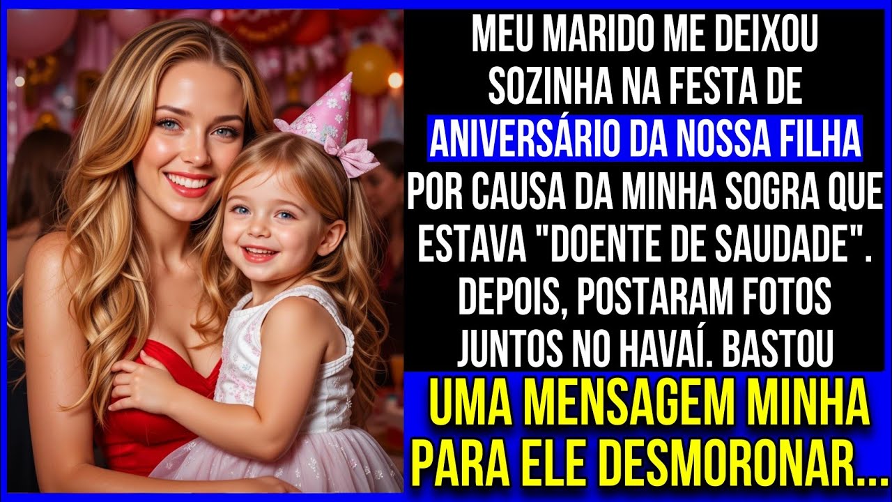 Meu marido me deixou no aniversário da nossa filha por causa da minha sogra "doente de saudade"...