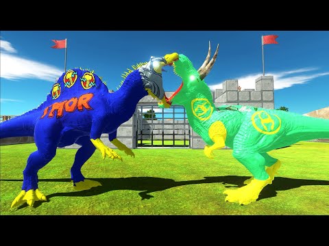 LOKI T REX CASTLE DEATH RUN - Animal Revolt Battle Simulator